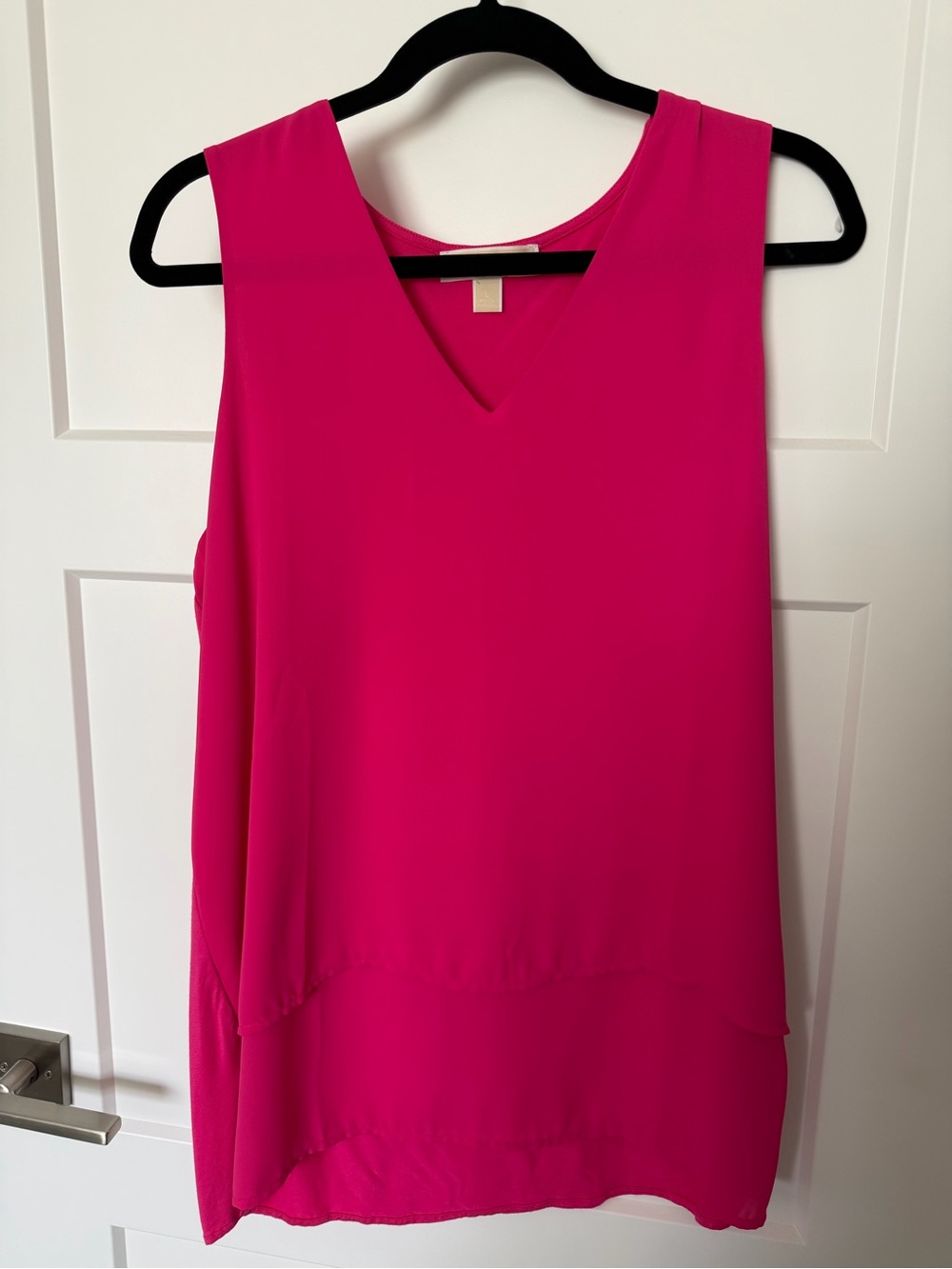 Michael Kors Hot Pink V-Neck Sleeveless Layered Camisole